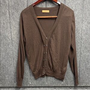 Zara Men's Chocolate Cardigan Sweater